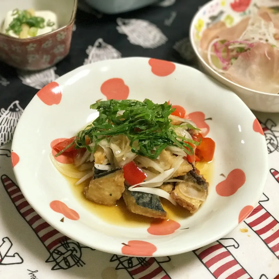 TV料理番組より♡揚げサバのトマトマリネ♡真似っこアレンジ|ビーグルさん