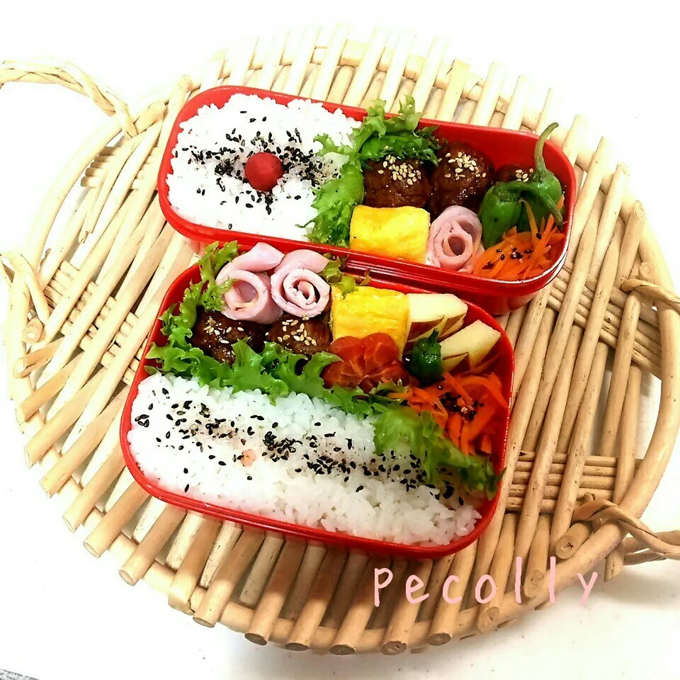 今日のお弁当～黒酢照り焼き肉団子|kanakoさん