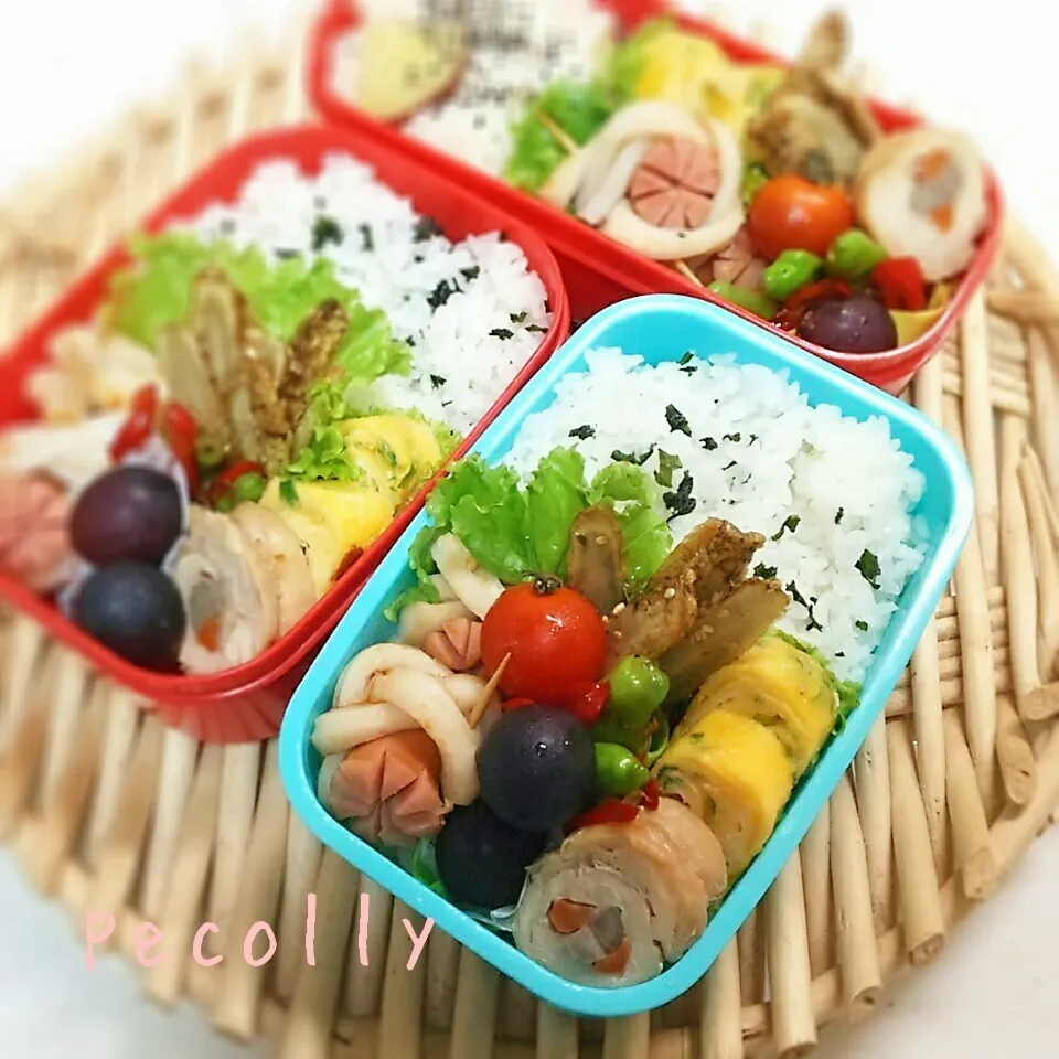 Snapdishの料理写真:今日のお弁当～ウインナーちくわ巻きチャップ|kanakoさん