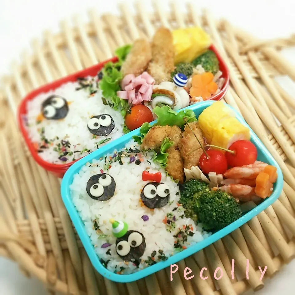 チキンカツ＆まっくろくろすけ弁当|kanakoさん