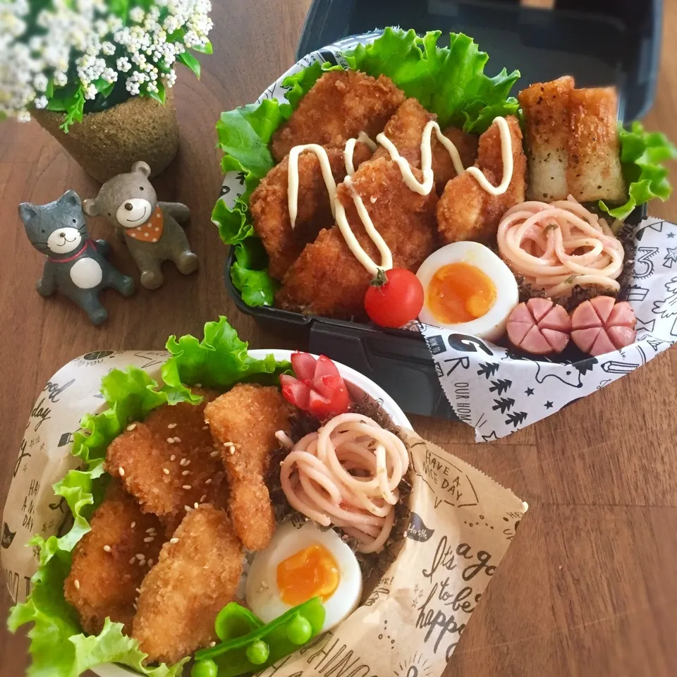 Snapdishの料理写真:和風かおるチキンカツ弁当|rinrinさん