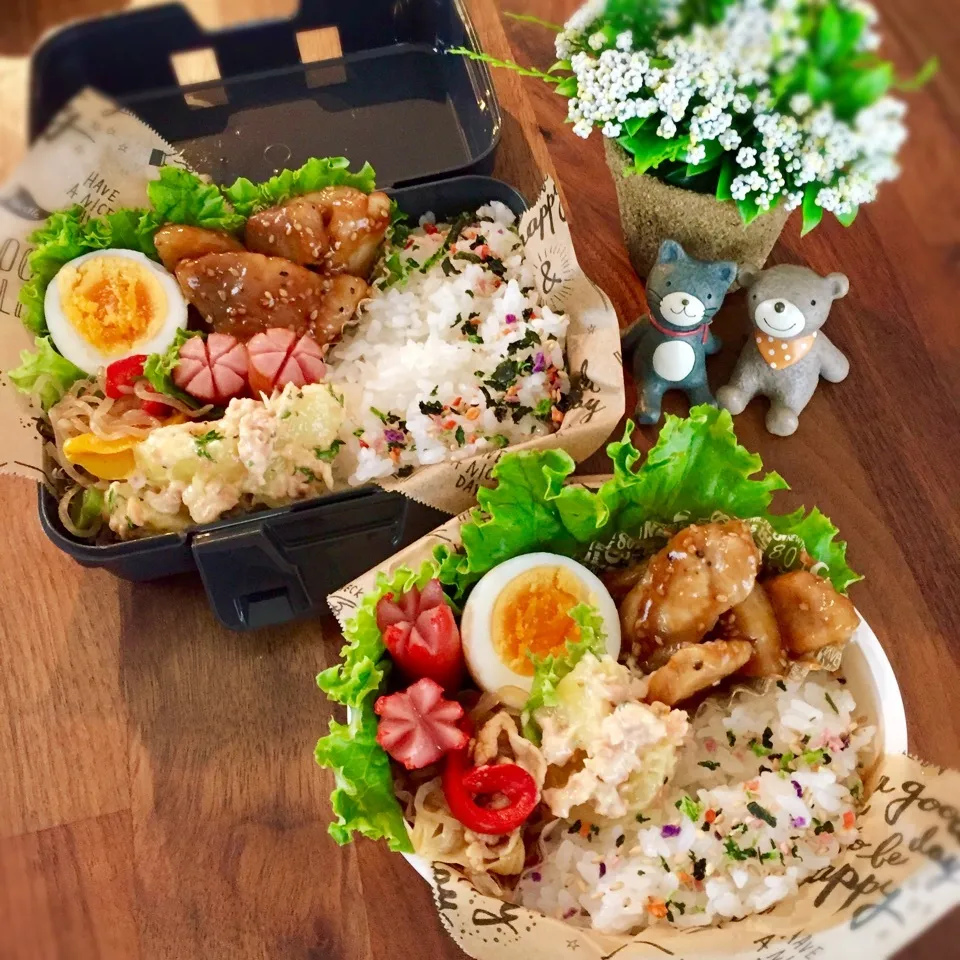 黄金比率ではちみつ味噌生姜焼き♪からちゃん尽くし弁当♡|rinrinさん