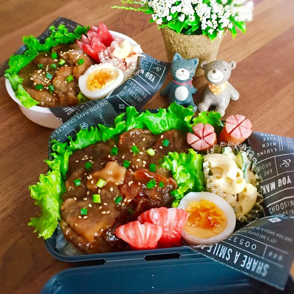 週末♪豚の甘辛丼弁当|rinrinさん