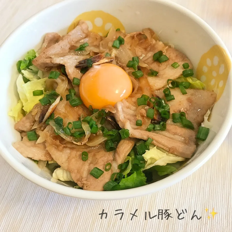 Mizukiさんの、カラメル甘辛ガーリック豚丼☆|やにゃさん