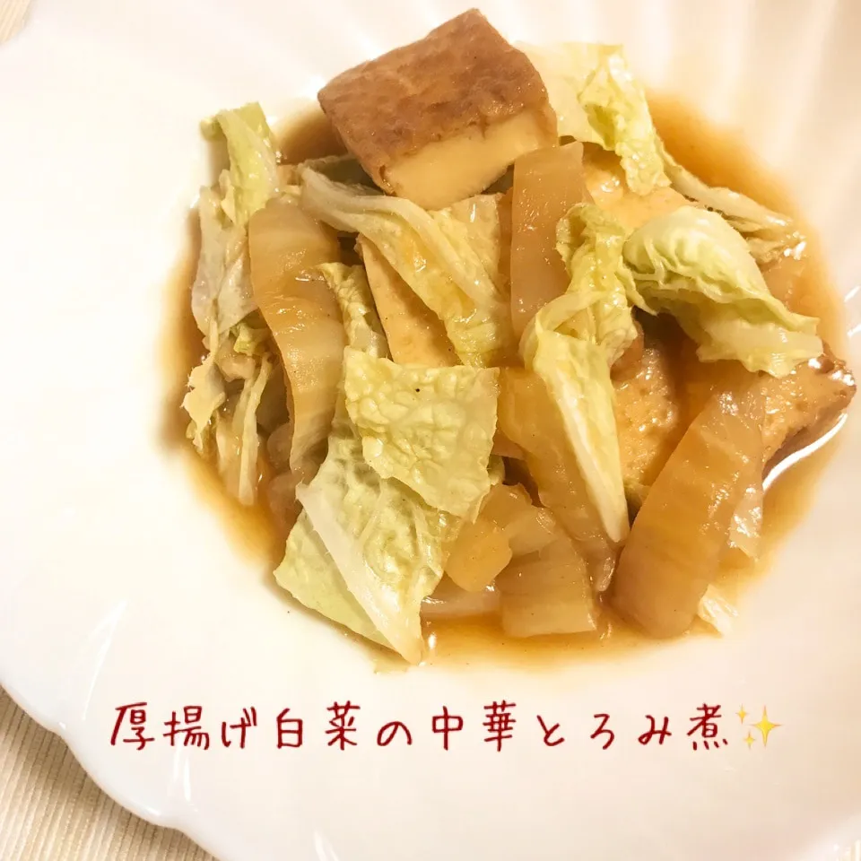 Mizukiさんの、厚揚げと白菜の中華とろみ煮☆|やにゃさん