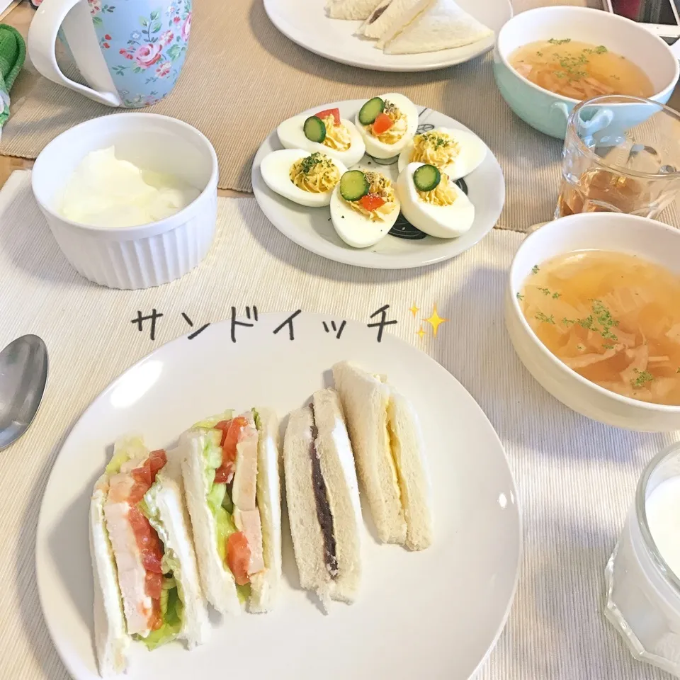 朝ごはんに…おかず系&スイーツ系 サンドイッチ☆|やにゃさん