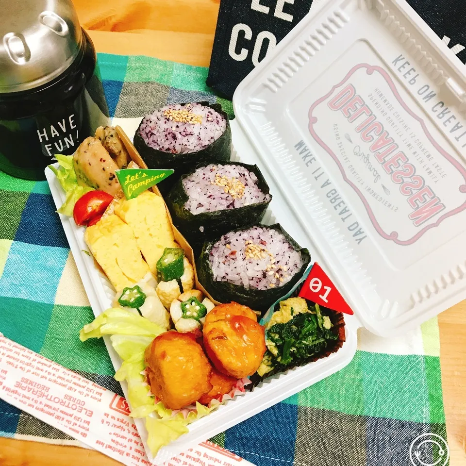 Snapdishの料理写真:旦那さん弁当🍙|Harumiさん