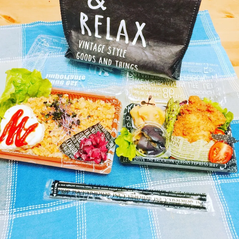 旦那さん☆弁当〜またまた炊飯器でナシゴレン♪弁当|Harumiさん