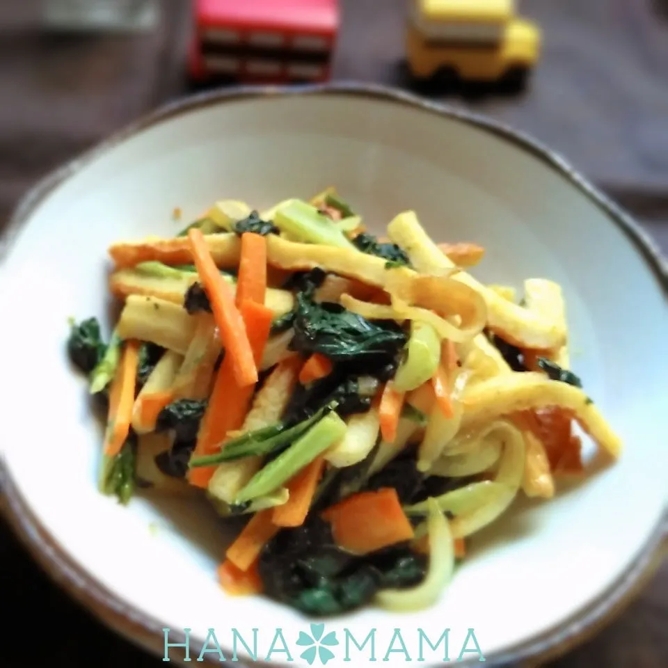 ちくわと残り野菜で♡カレーマヨ炒め|花ママさん