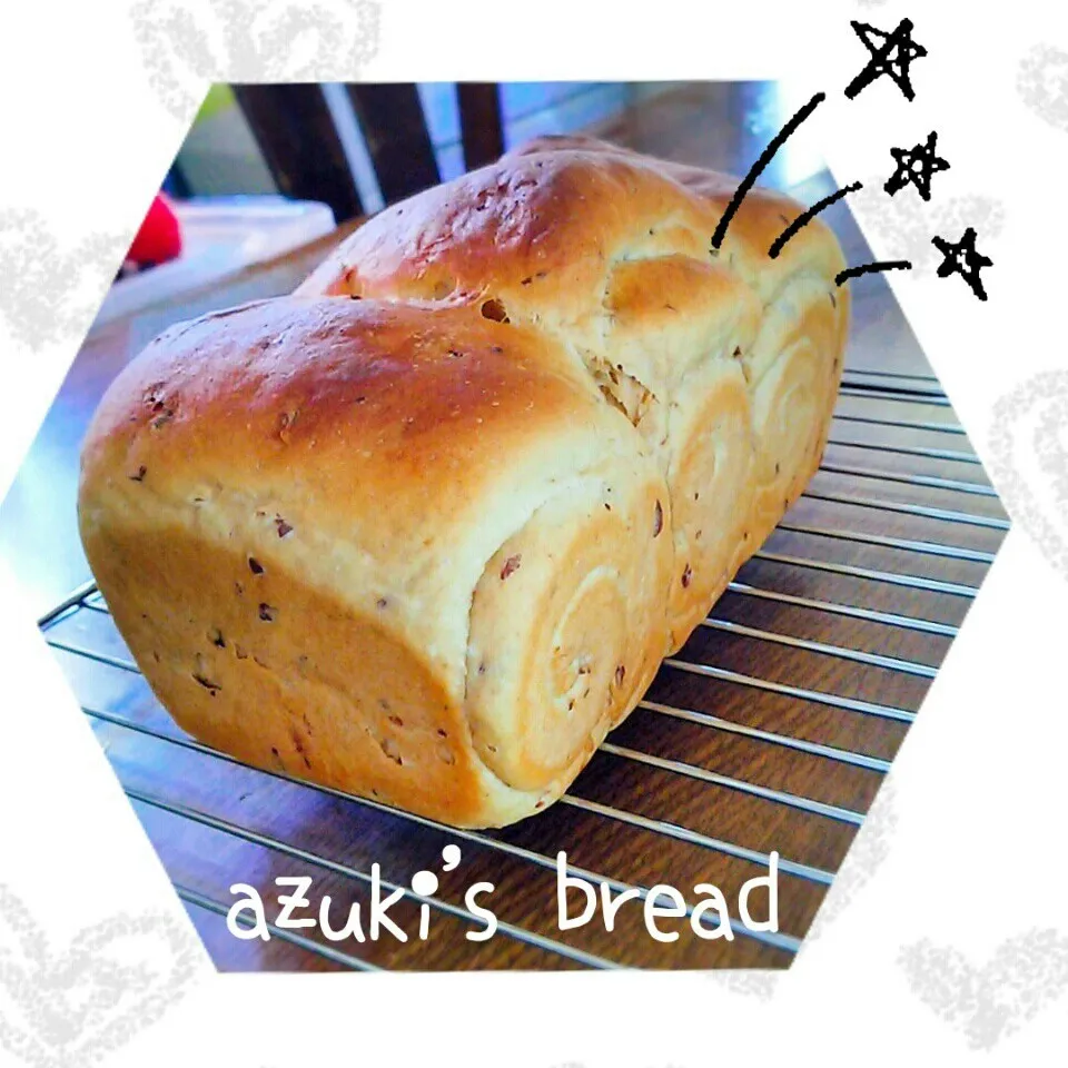 湯種できなこ小豆山食パン🍞|あずきさん