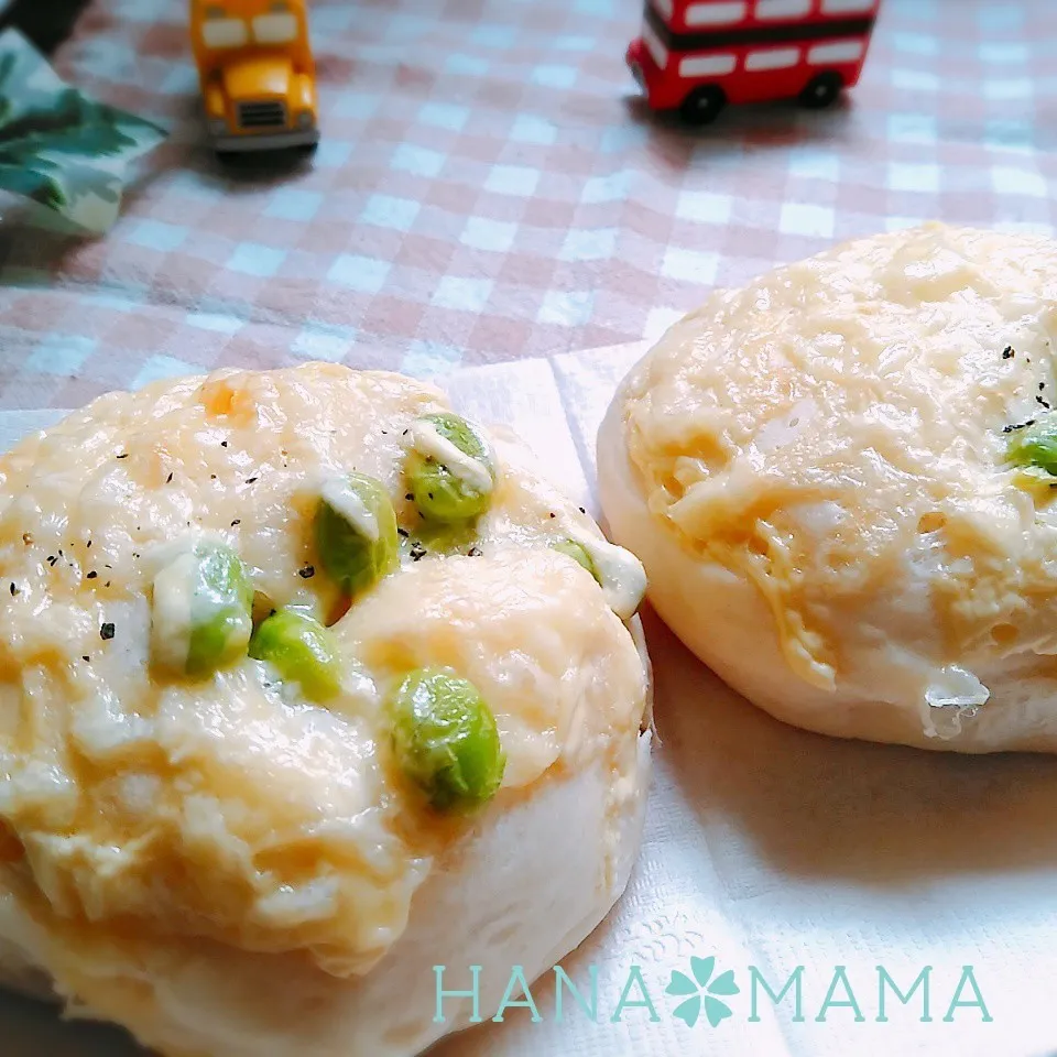 まねっこ♡枝豆チーズパン|花ママさん