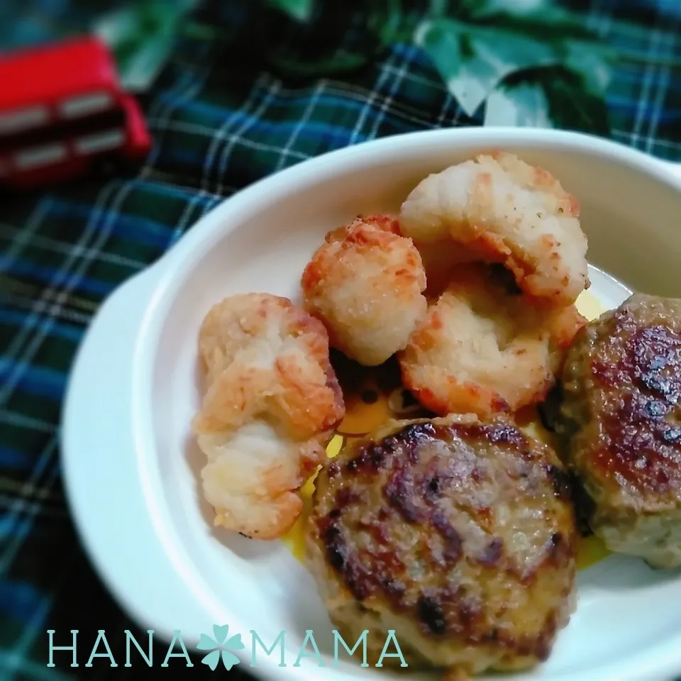 どれだけ食べるの～💧ハンバーグ&唐揚げ|花ママさん