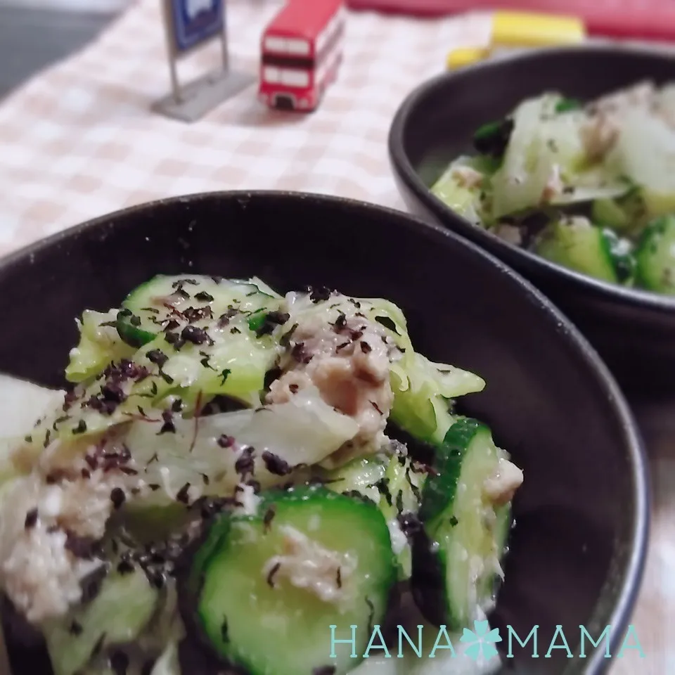 サバの水煮缶♡ゆかりチーズサラダ|花ママさん