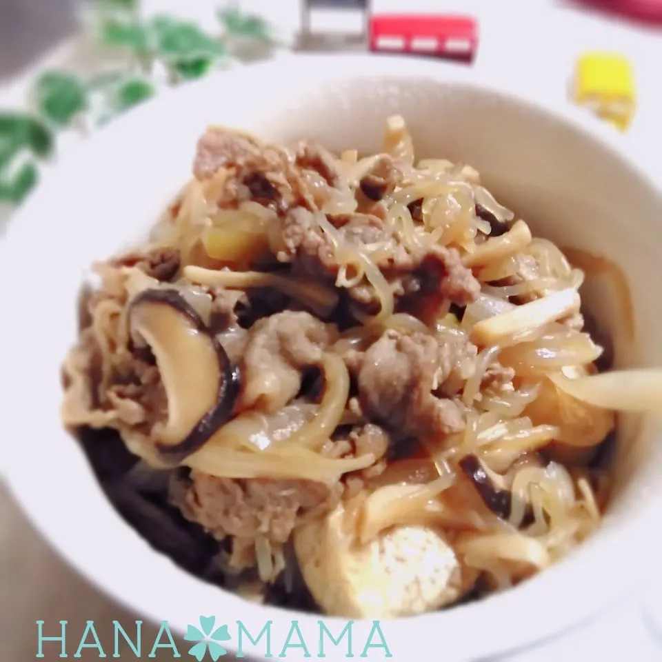 久しぶりの♡キノコたっぷり牛丼|花ママさん