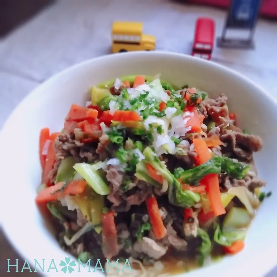 焼肉のタレと♡大葉のネギ味噌の牛肉炒め|花ママさん