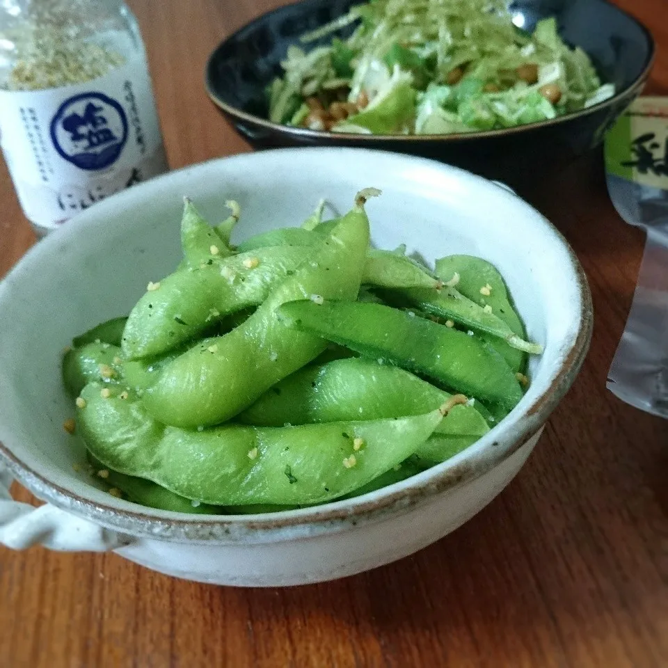 Snapdishの料理写真:ズボラなペペロン枝豆|まりおさん