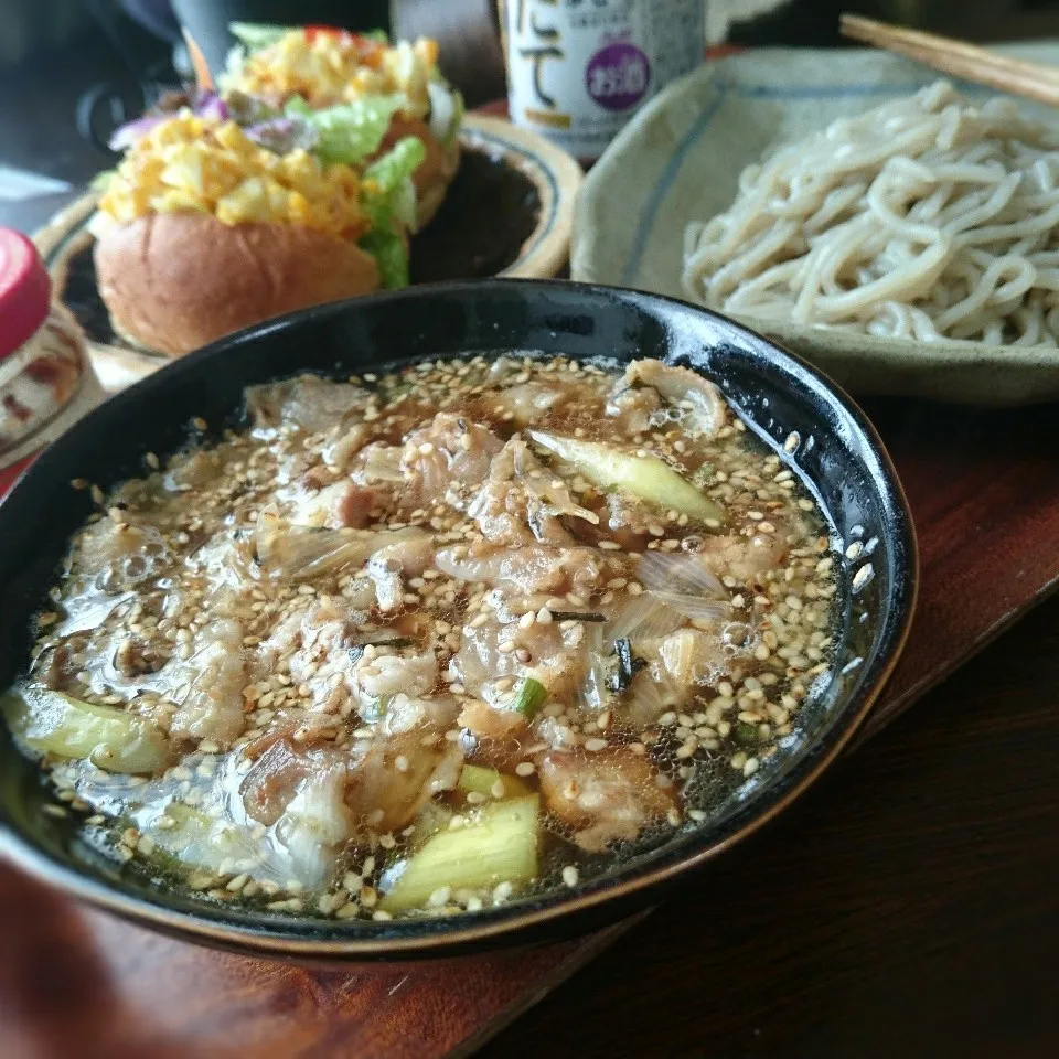 Snapdishの料理写真:ねぎ豚つけ麺♡やせ麺Ver.|まりおさん