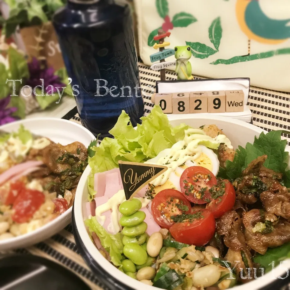 8/29☆ﾟ女子高生＆自分置きBento☆冷やしのっけうどん|ゆうさん