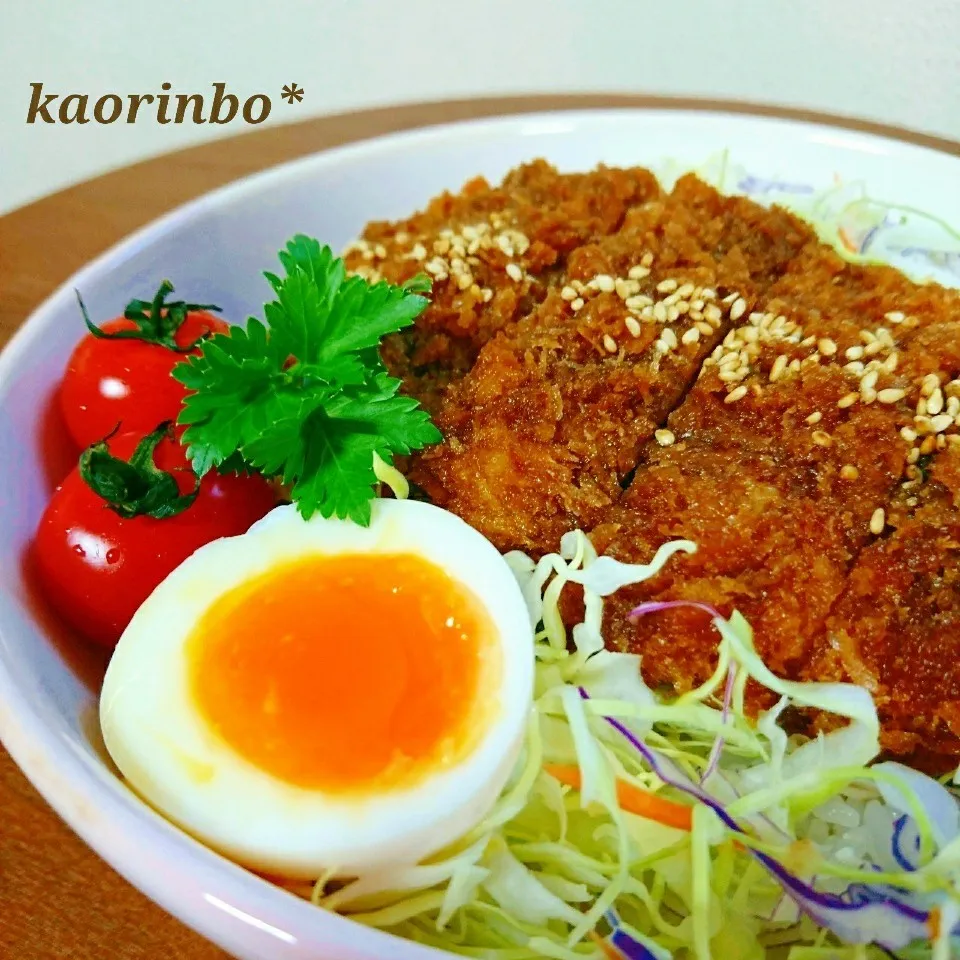 めぐちゃんのソースカツ丼♡オリジナルソース染みしみ～♪|Kaorinboさん