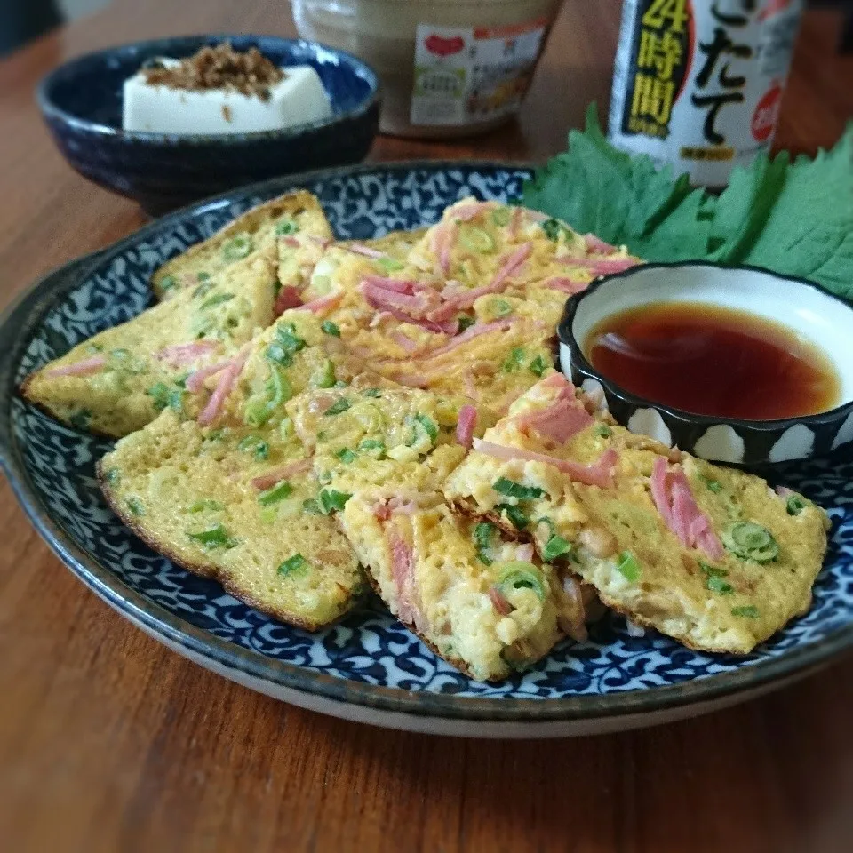 納豆入り山芋鉄板風|まりおさん