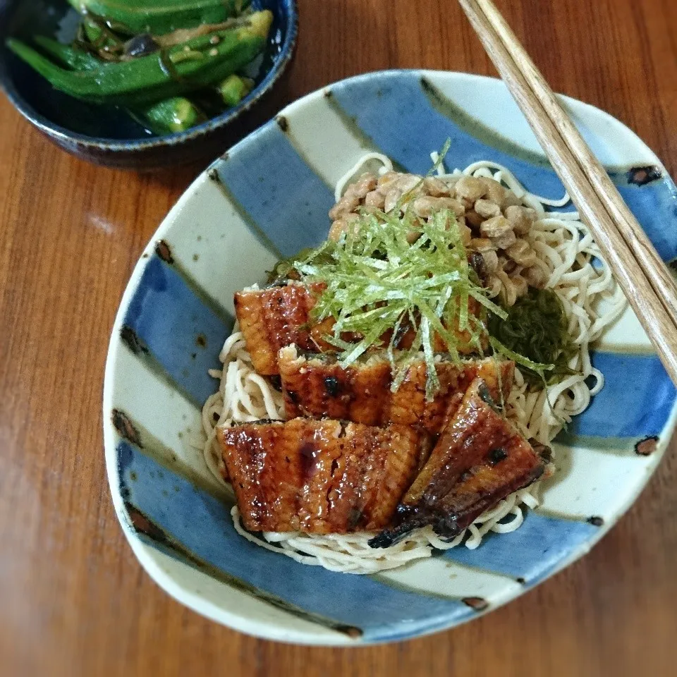 鰻オンザ納豆めかぶゼロ麺|まりおさん