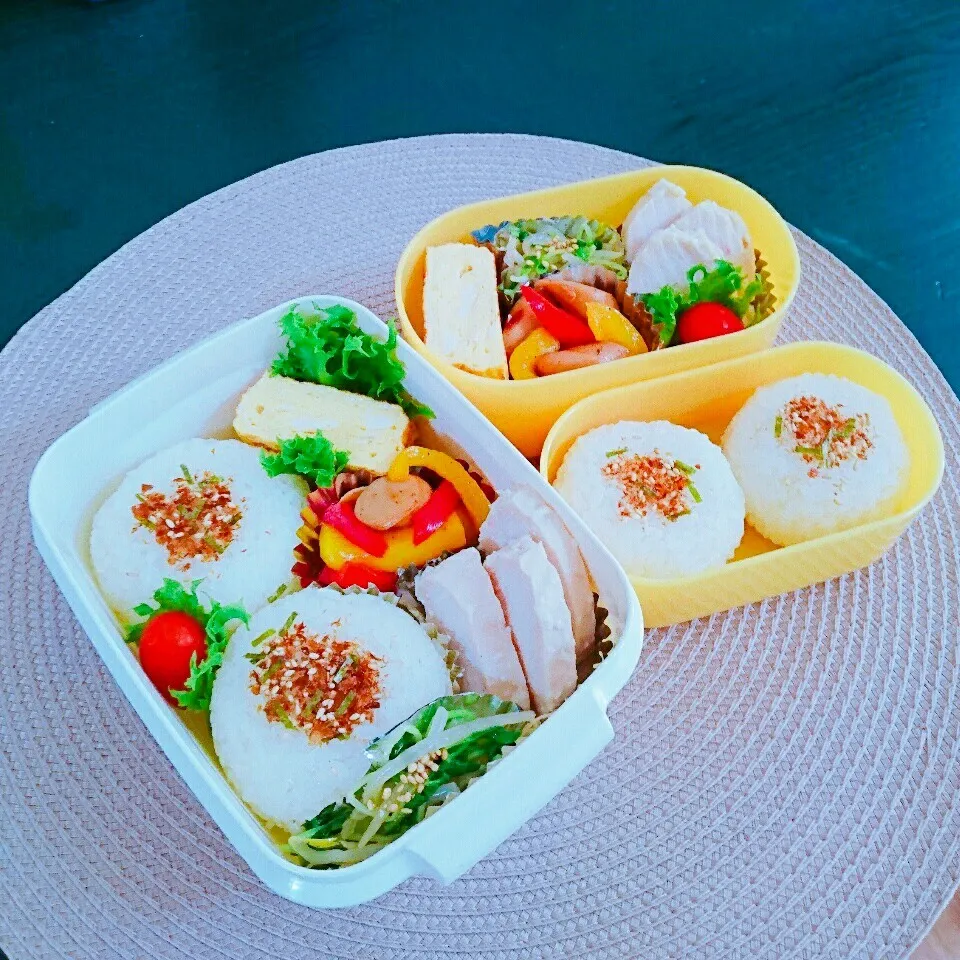 Snapdishの料理写真:10月12日 姉弟弁当|bobbinさん