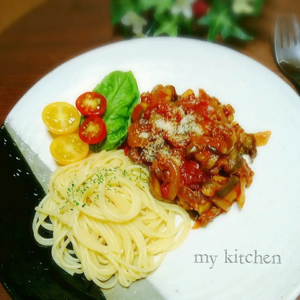 茄子のトマトソースでパスタ♪|Kaorinboさん