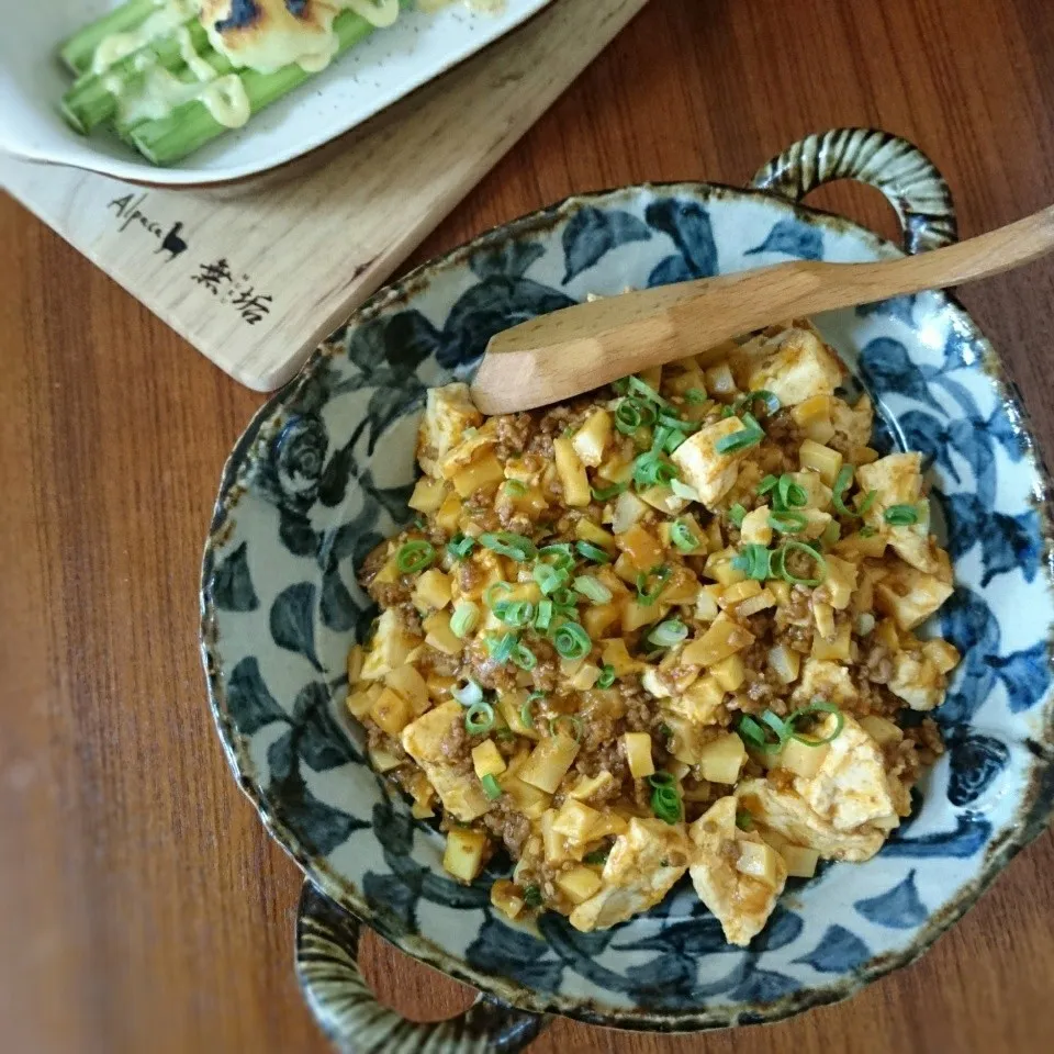 豆腐の牛ひき肉あんかけ|まりおさん