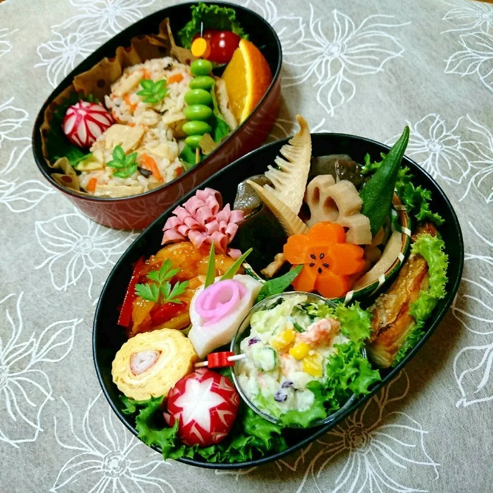 Snapdishの料理写真:夫弁当…なんとかできたよ…|Kaorinboさん