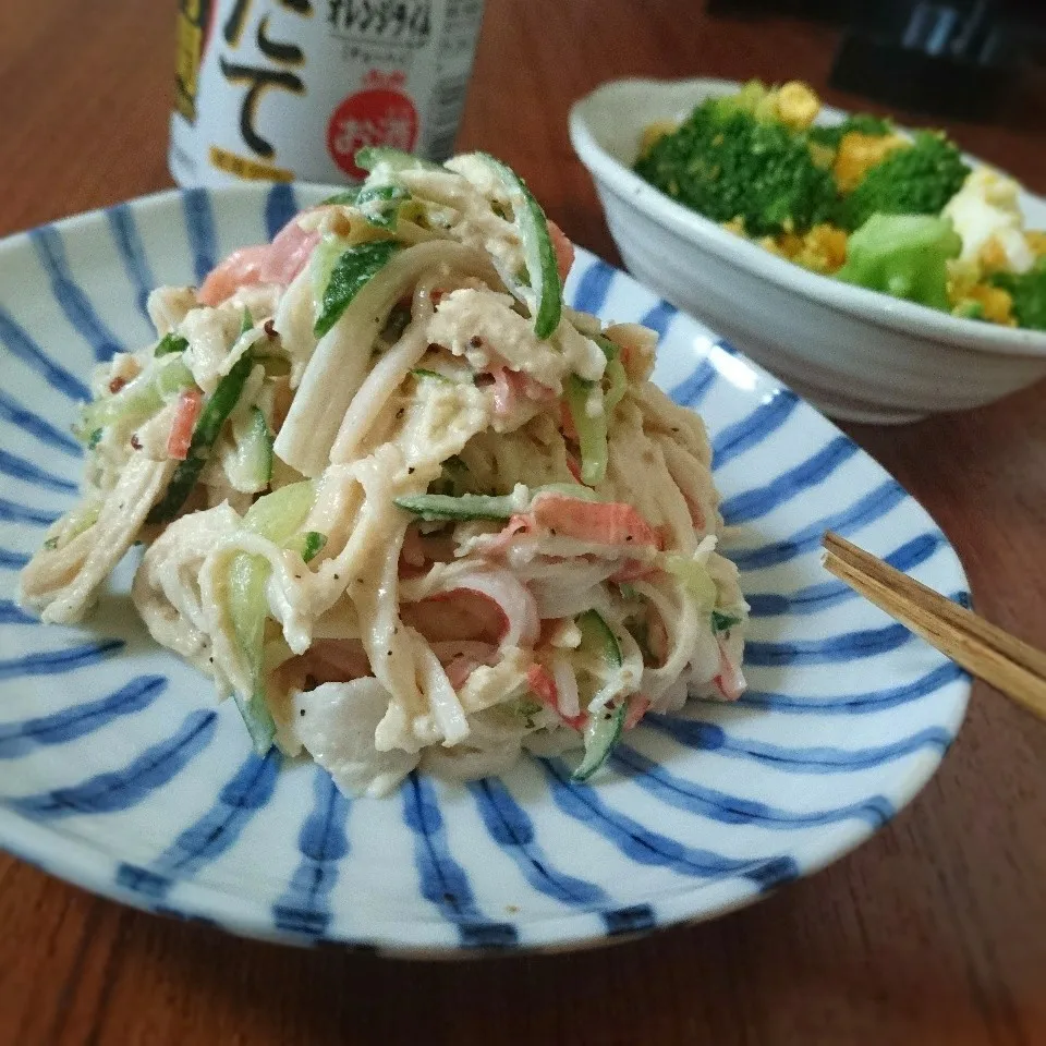 サラチキときゅうりのサラダ|まりおさん