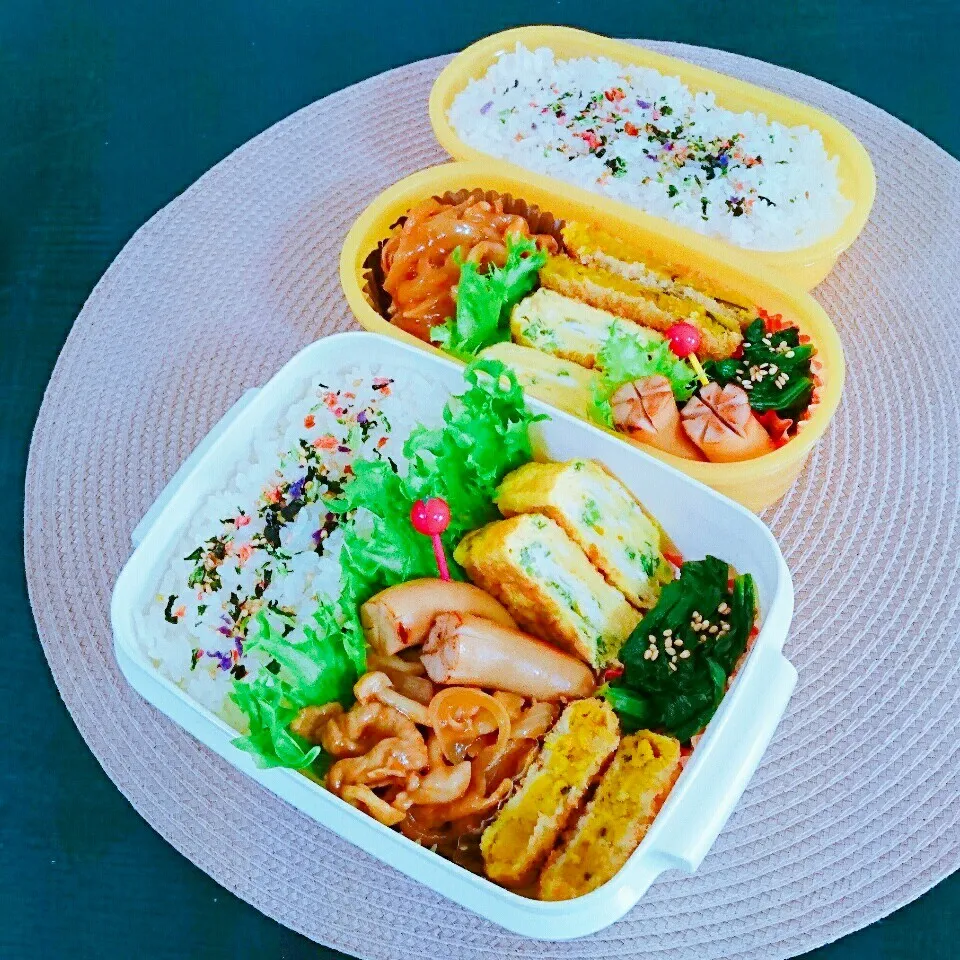 Snapdishの料理写真:7月12日 姉弟弁当|bobbinさん