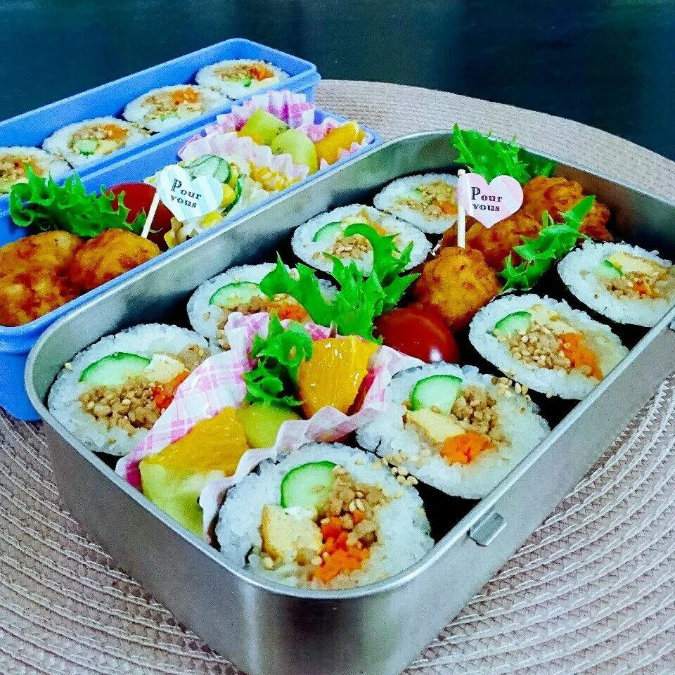 Snapdishの料理写真:4月27日 姉弟弁当|bobbinさん