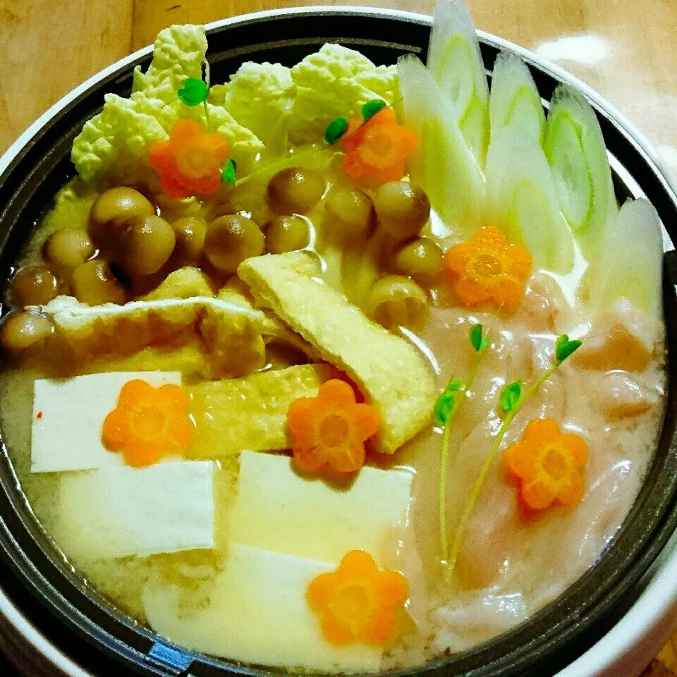 Snapdishの料理写真:🐔とり野菜みそ鍋🐔|bobbinさん