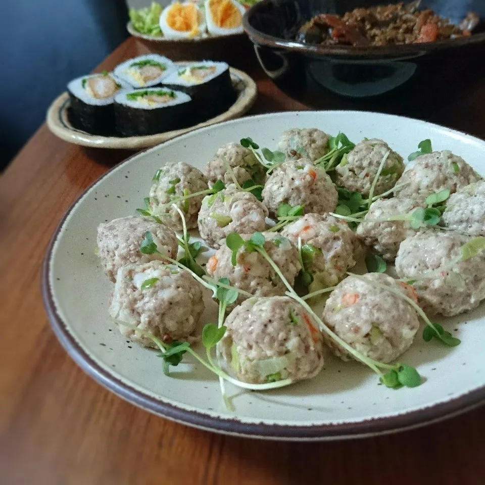 豚エビ豆腐団子 レンチン ポン|まりおさん