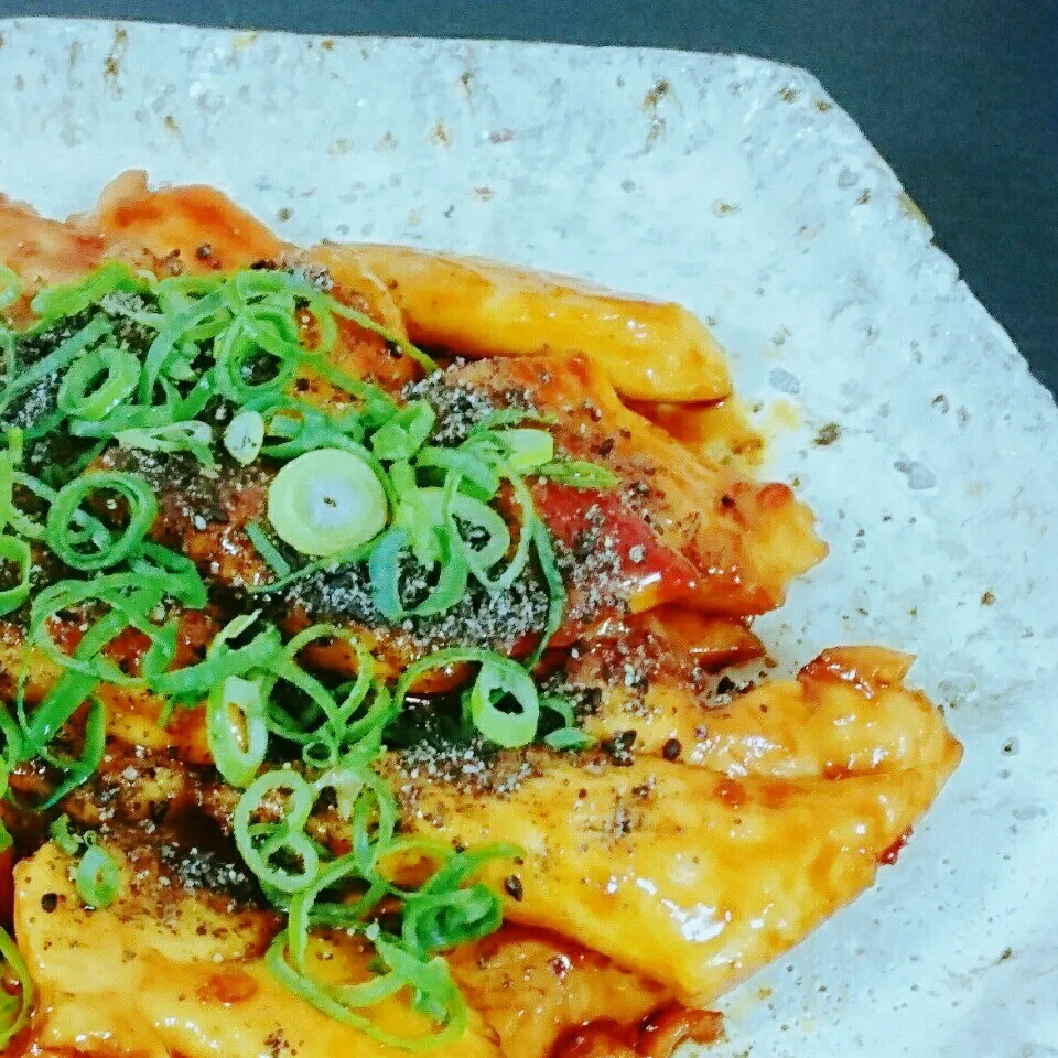 からビーさんの🐔鶏むねの甘辛蒲焼き🐔|bobbinさん