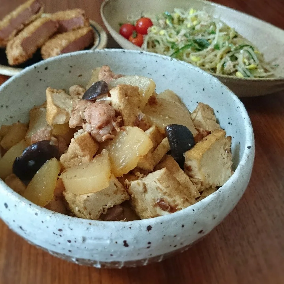 厚揚げ鶏大根のおかか煮|まりおさん