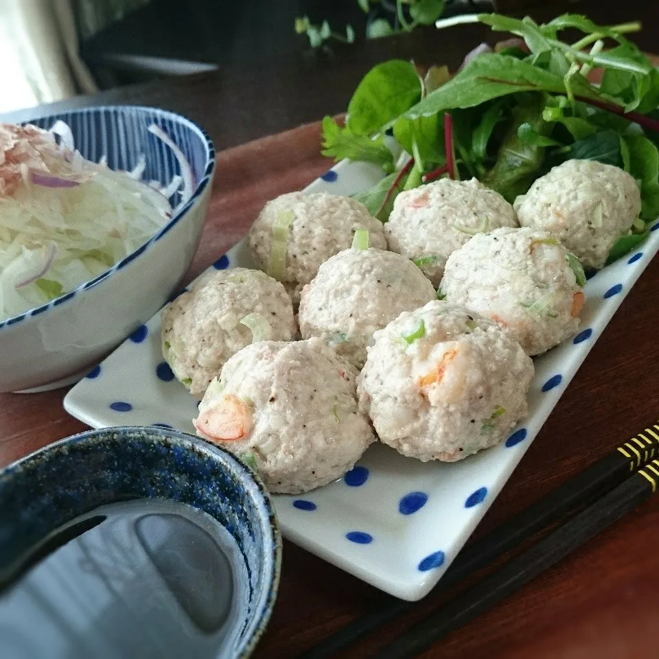 海老と豆腐入り肉団子 レンチン ポン|まりおさん