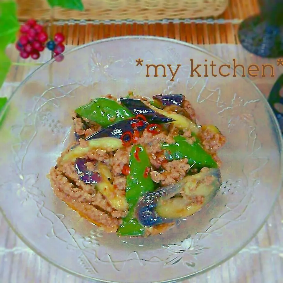 Snapdishの料理写真:暑～いキッチンのお助けレシピ!!レンジで作る麻婆茄子♪|Kaorinboさん