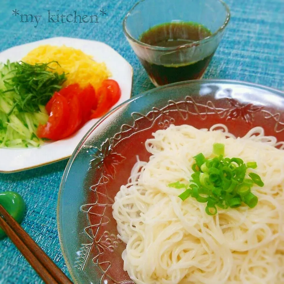 夏休みのお昼の定番!!お素麺♪柚子の皮のすりおろしを薬味に～|Kaorinboさん
