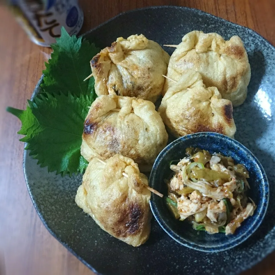 鶏とネギのピリ辛高菜和え|まりおさん