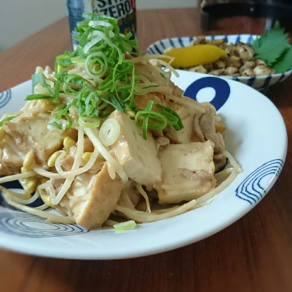 とんこつラーメン風もやしin厚揚げ|まりおさん