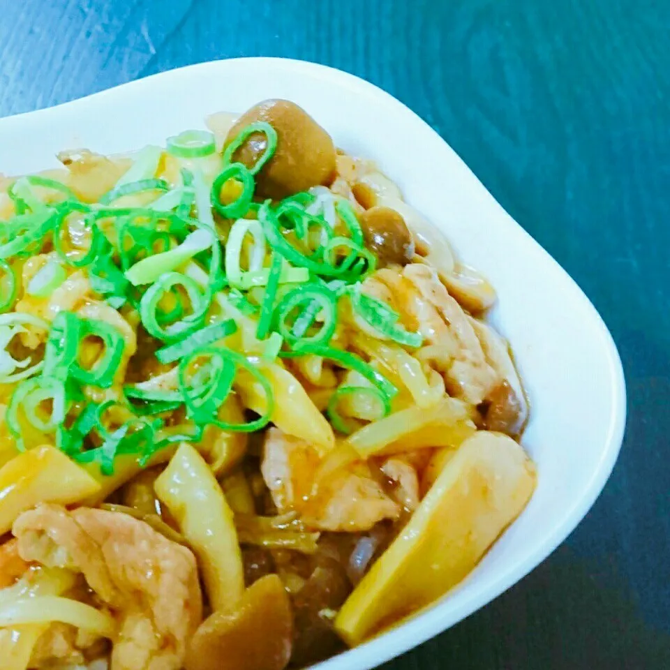 からビーさんの🍄きのこたっぷり秋色麻婆もやし丼🍄|bobbinさん