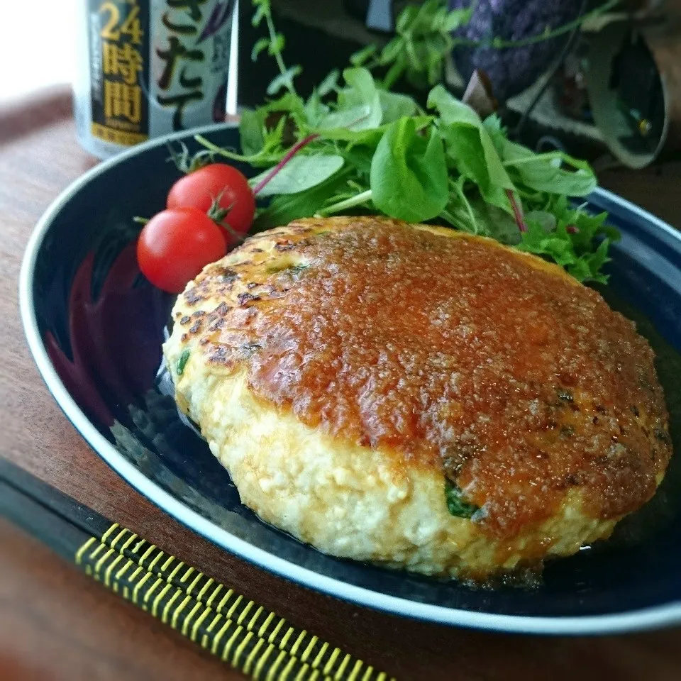 祝1500♡ビッグな鶏ニラバーグ|まりおさん