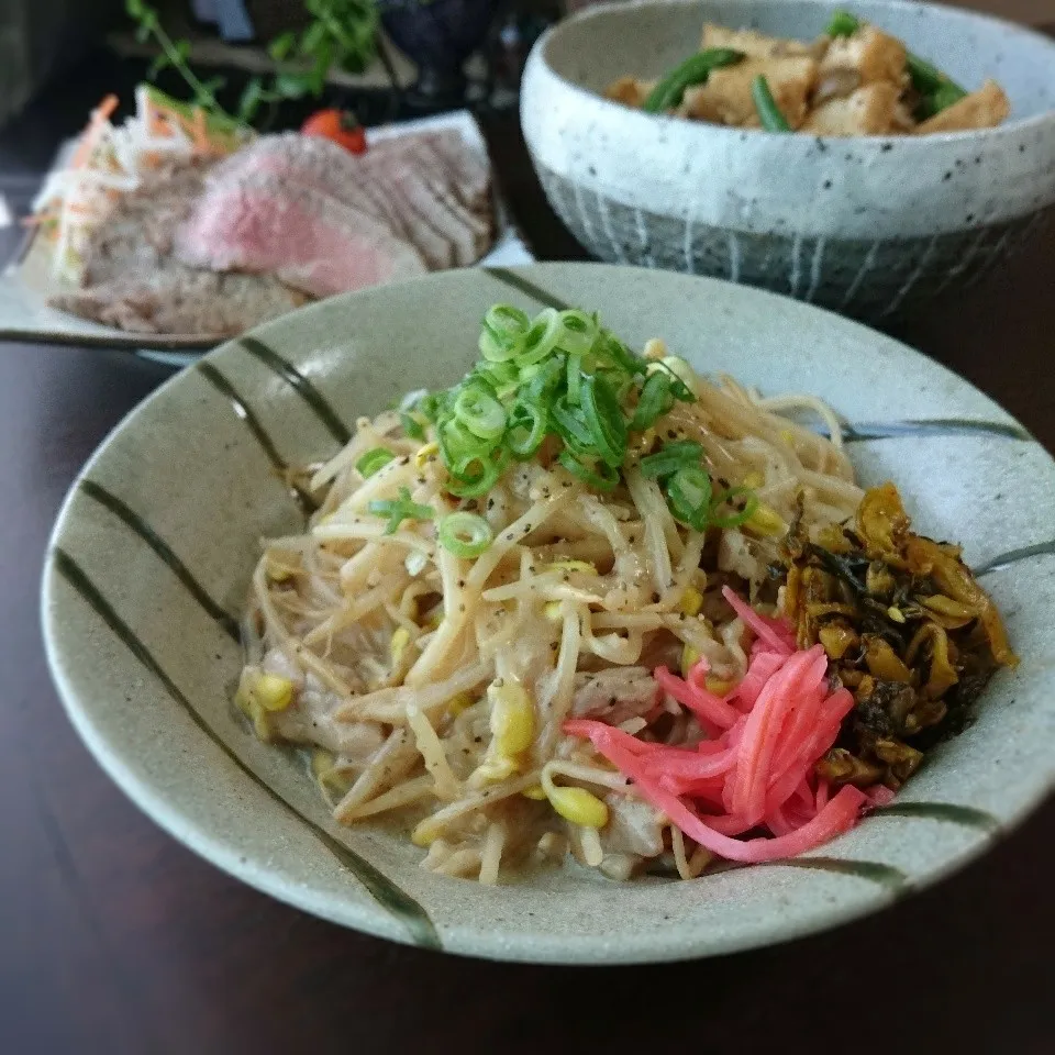 とんこつラーメン風もやし炒め|まりおさん