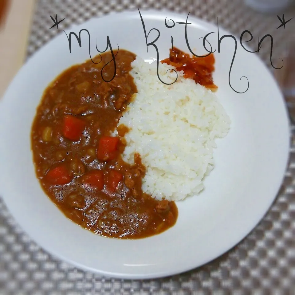 夫が作ってくれたカレー ＊      (。>▽<)｡ﾟﾟ｡ﾟ|Kaorinboさん