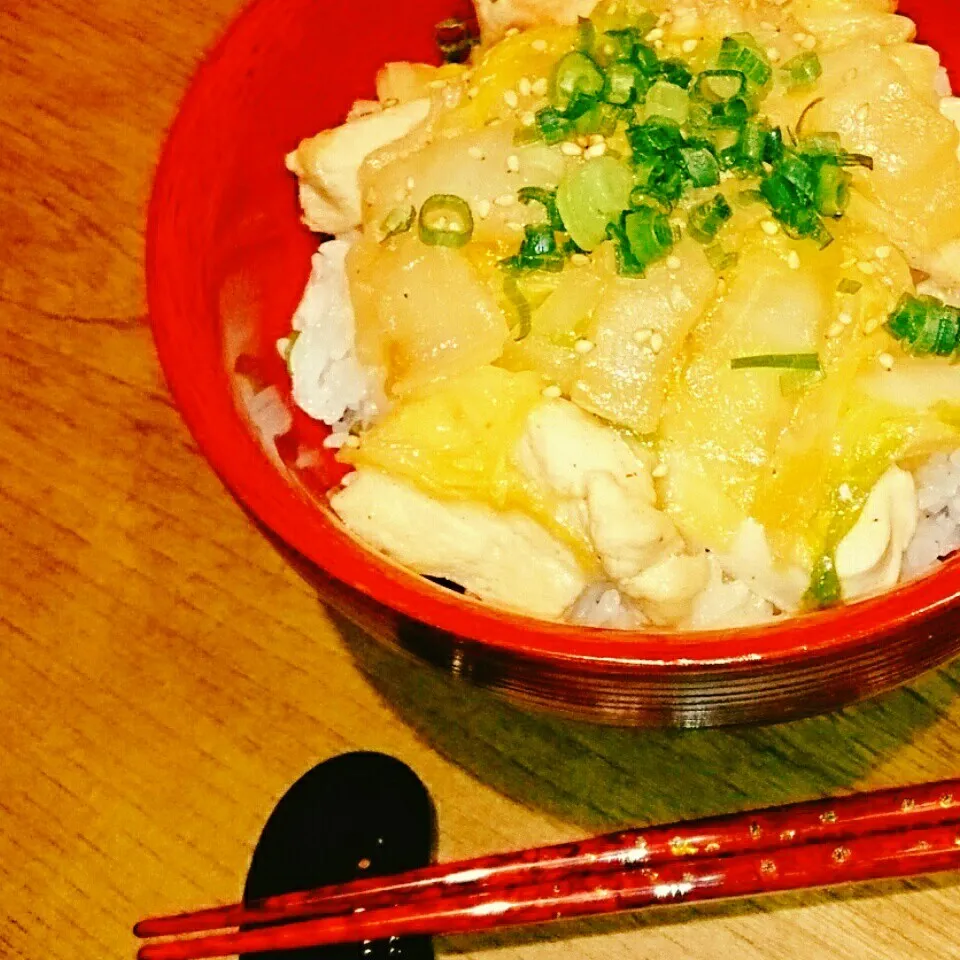 からビーさんの🐔鶏むね肉と白菜のとろみ煮丼🐔|bobbinさん