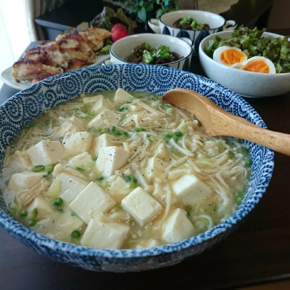 豆腐とえのきのとろみ餡|まりおさん