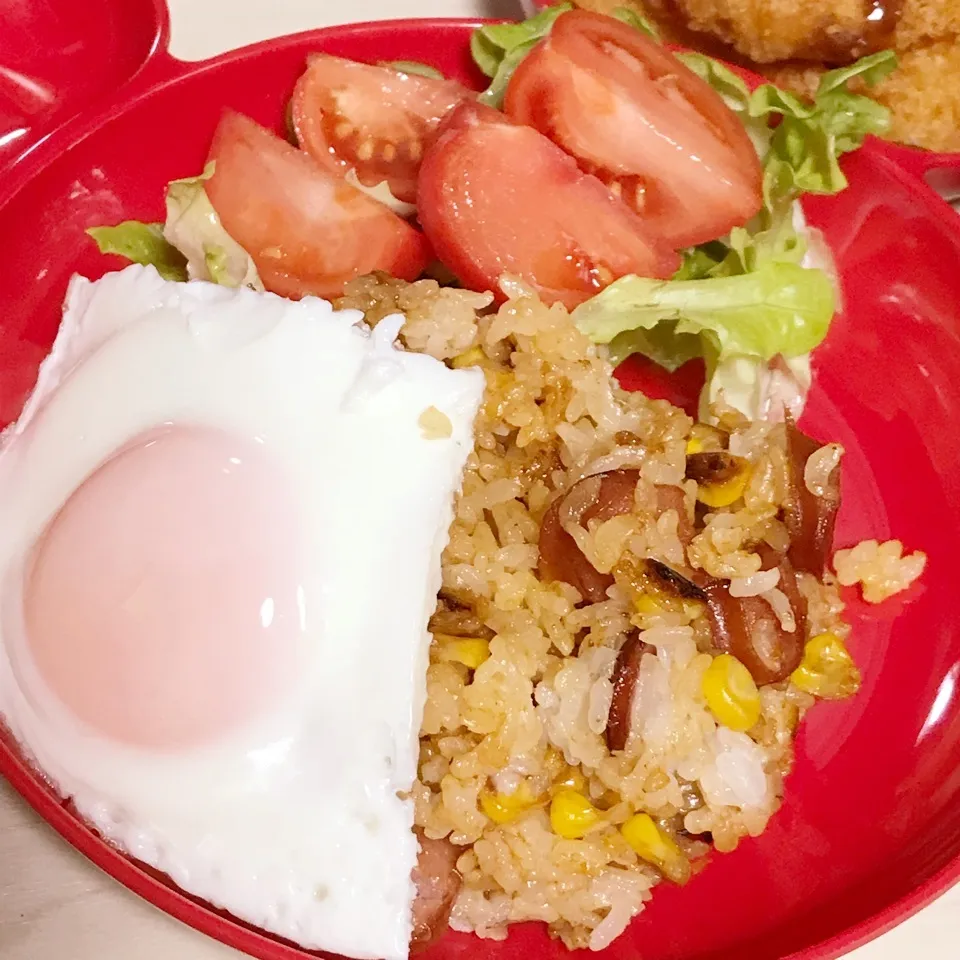 まねっこ★コーンとウィンナーのスパイシー炒飯|このみんさん