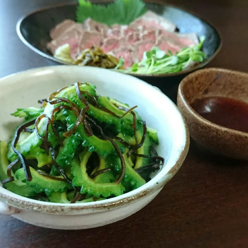 ゴーヤの塩昆布和え|まりおさん