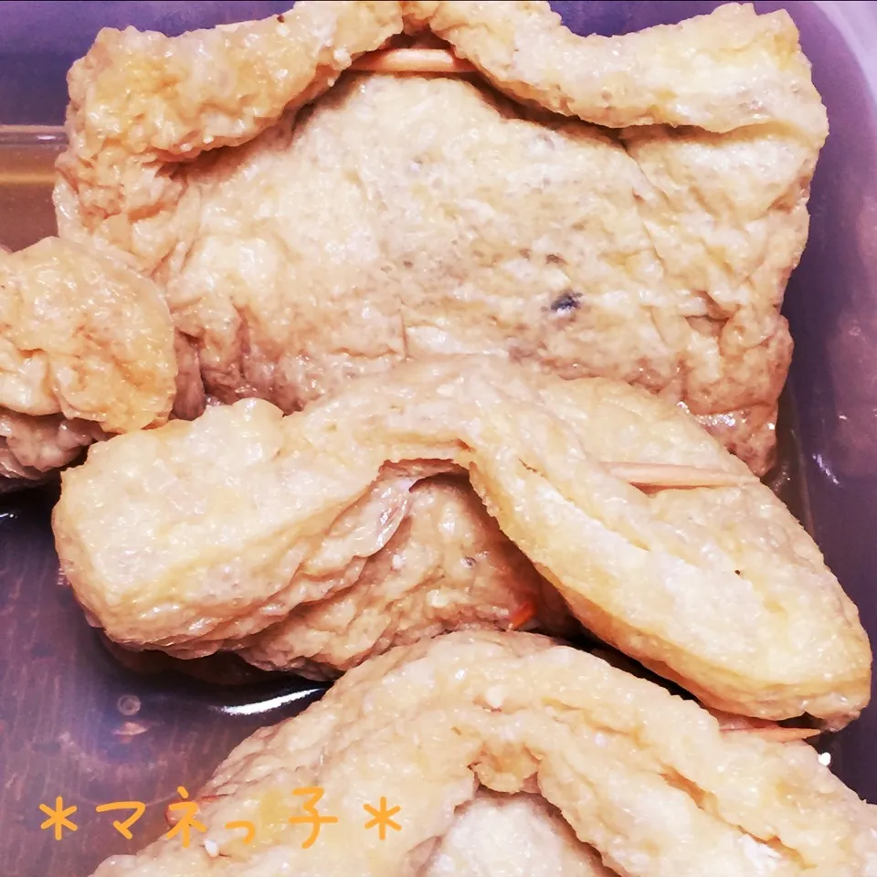 Snapdishの料理写真:マネっ子＊五目巾着煮|このみんさん